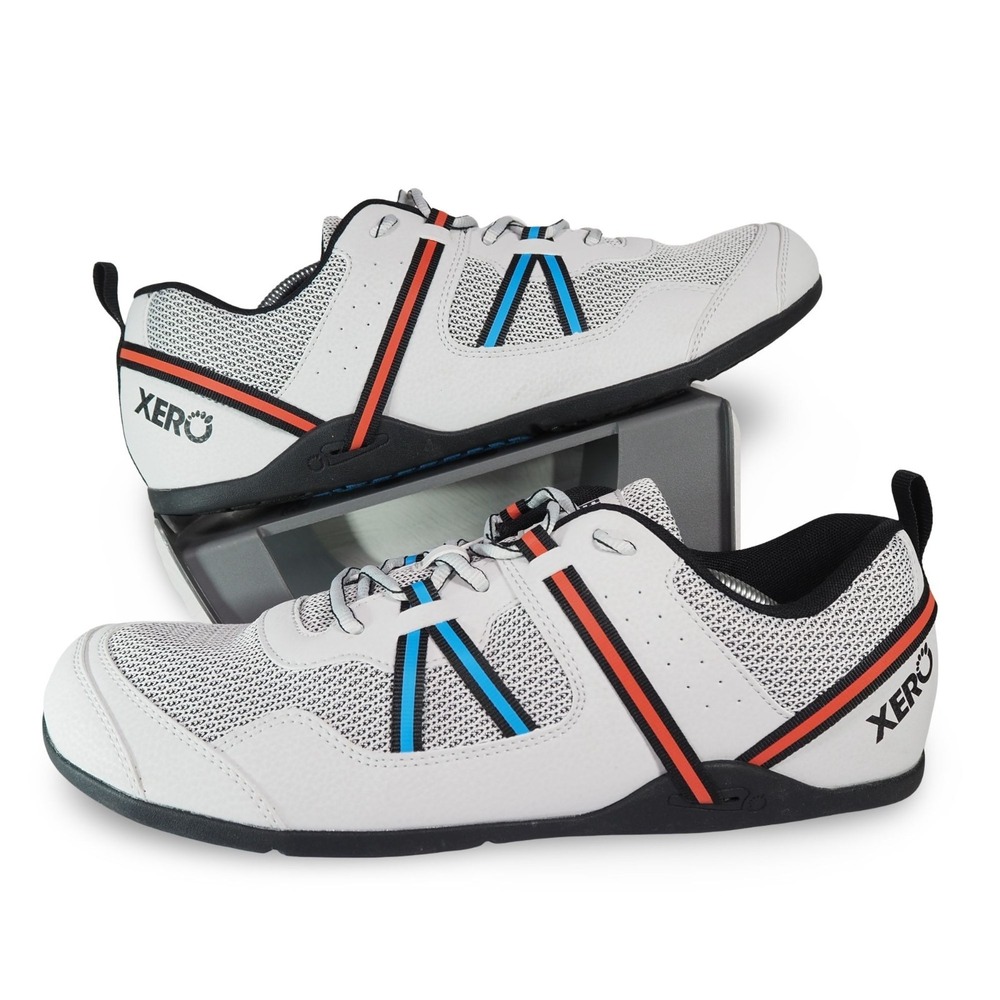 Xero Prio Minimalist Barefoot Training Shoes Men's 14 Lunar - White Black Blue